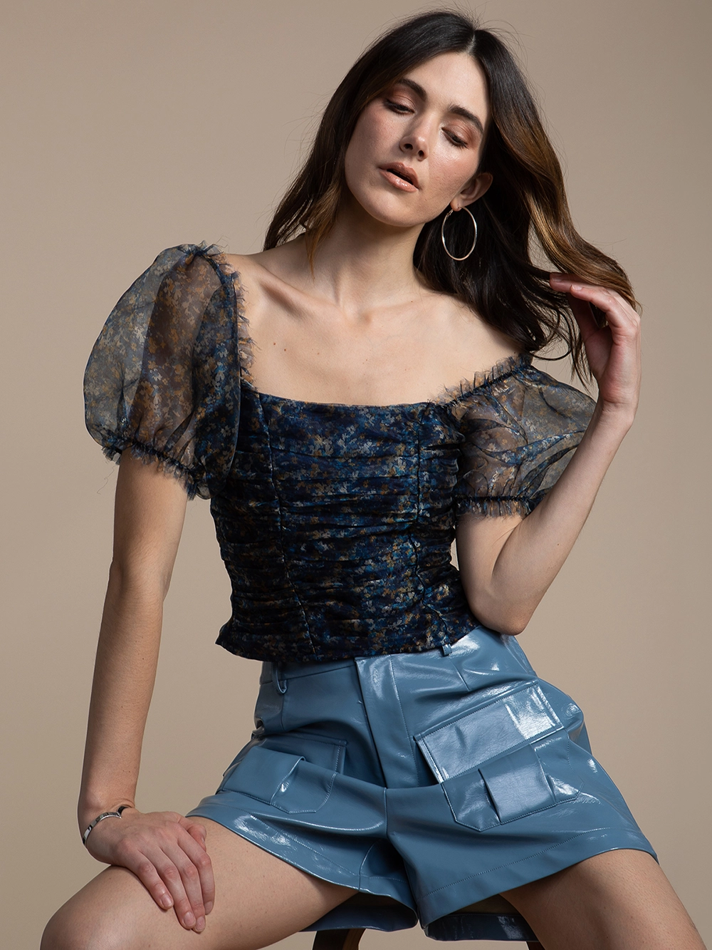 Full-body fashion editorial beauty retouching services.