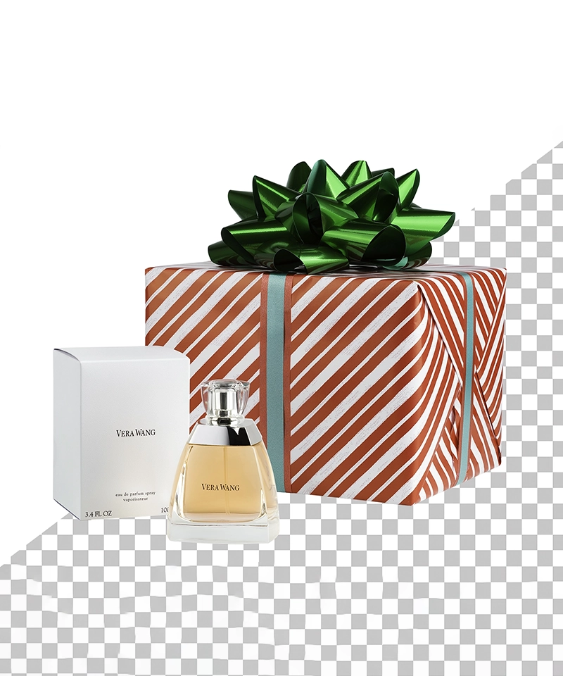 Gift box with perfume bottle 