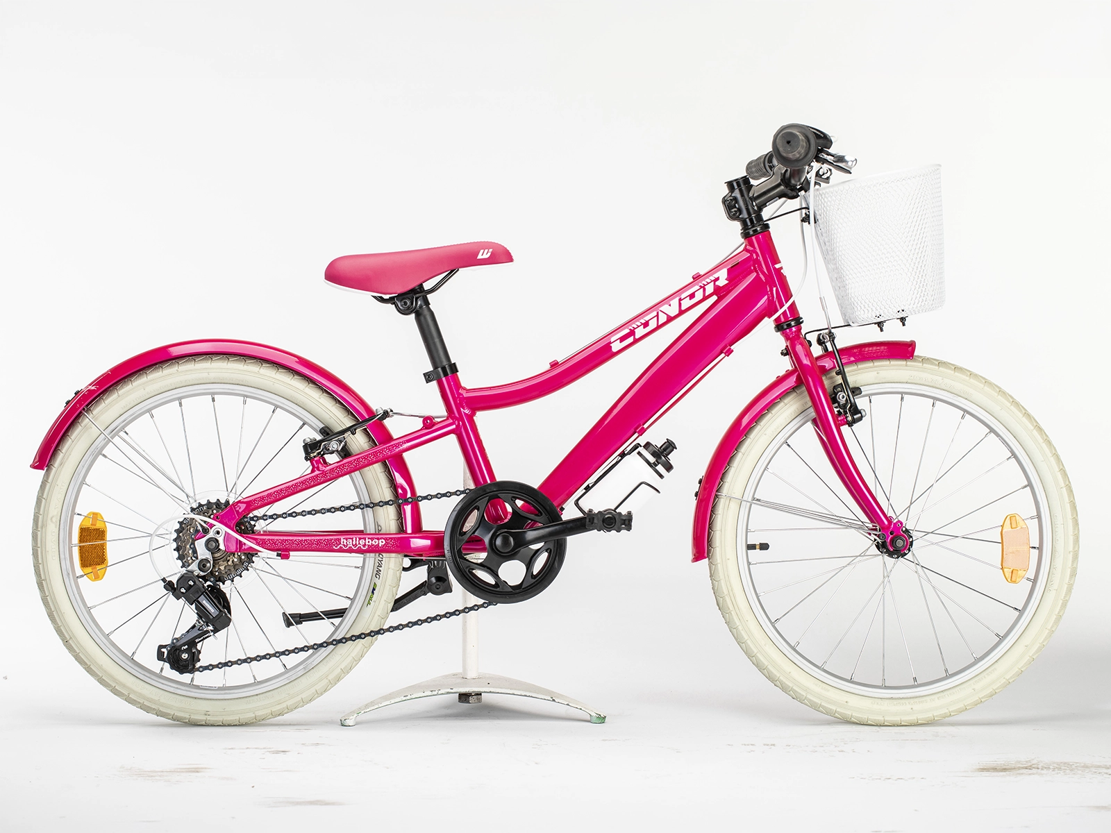 Kids pink bicycle background removed service example