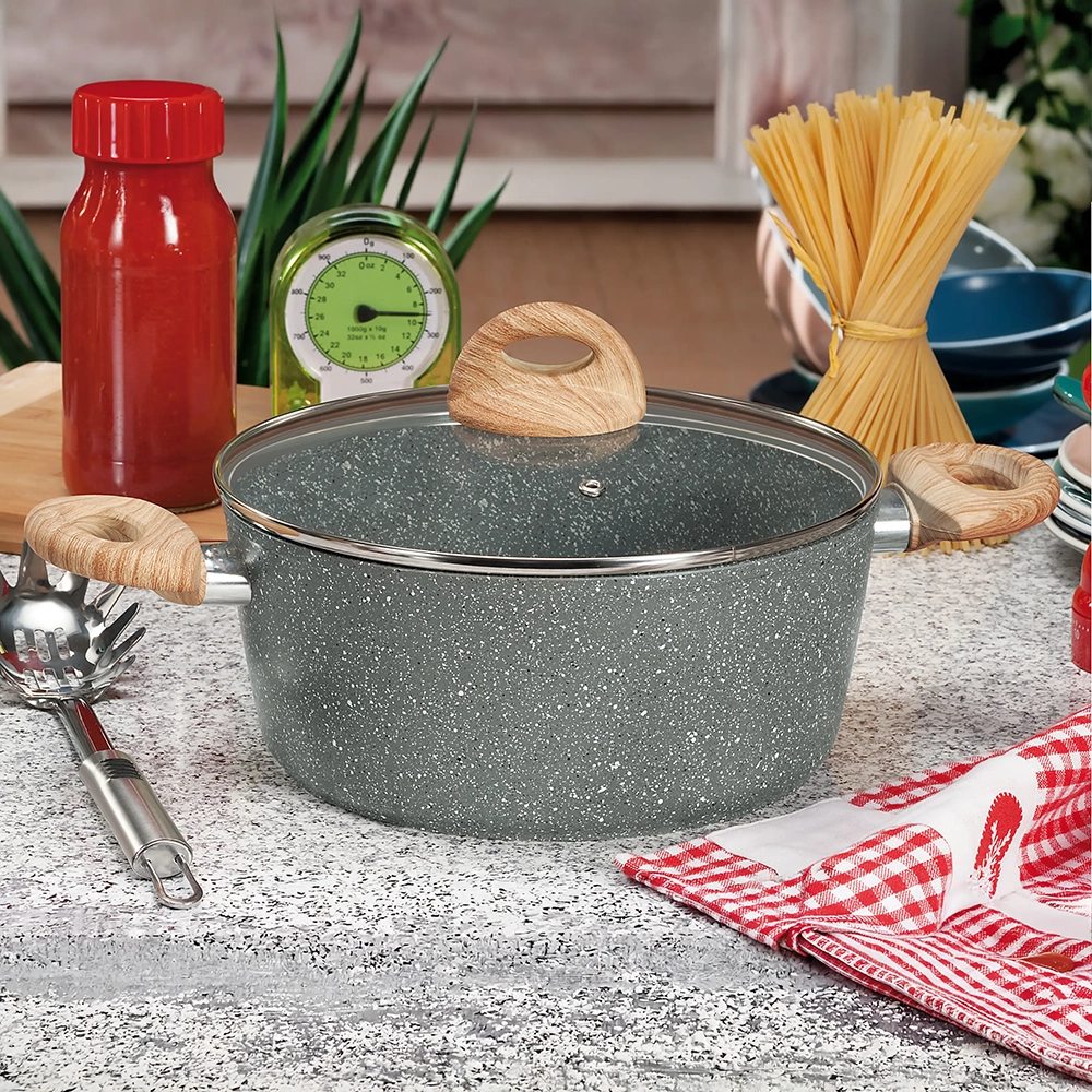 E-commerce product photo retouching for stone-finish cooking pot