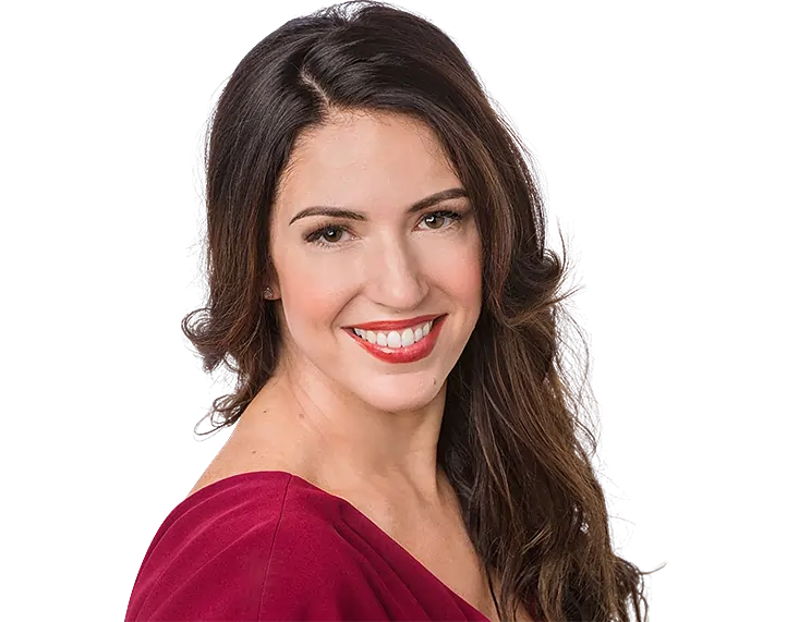 Close-up newborn photo editing with floral headband.