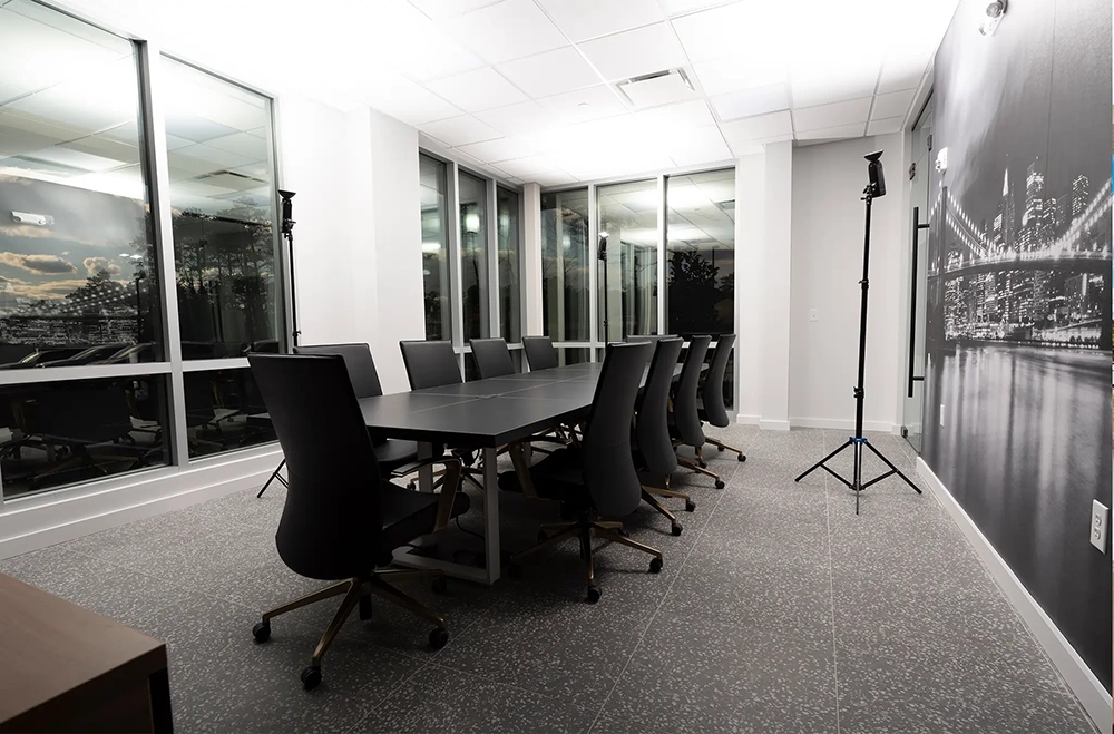 Real estate photo editing services for professional office spaces.