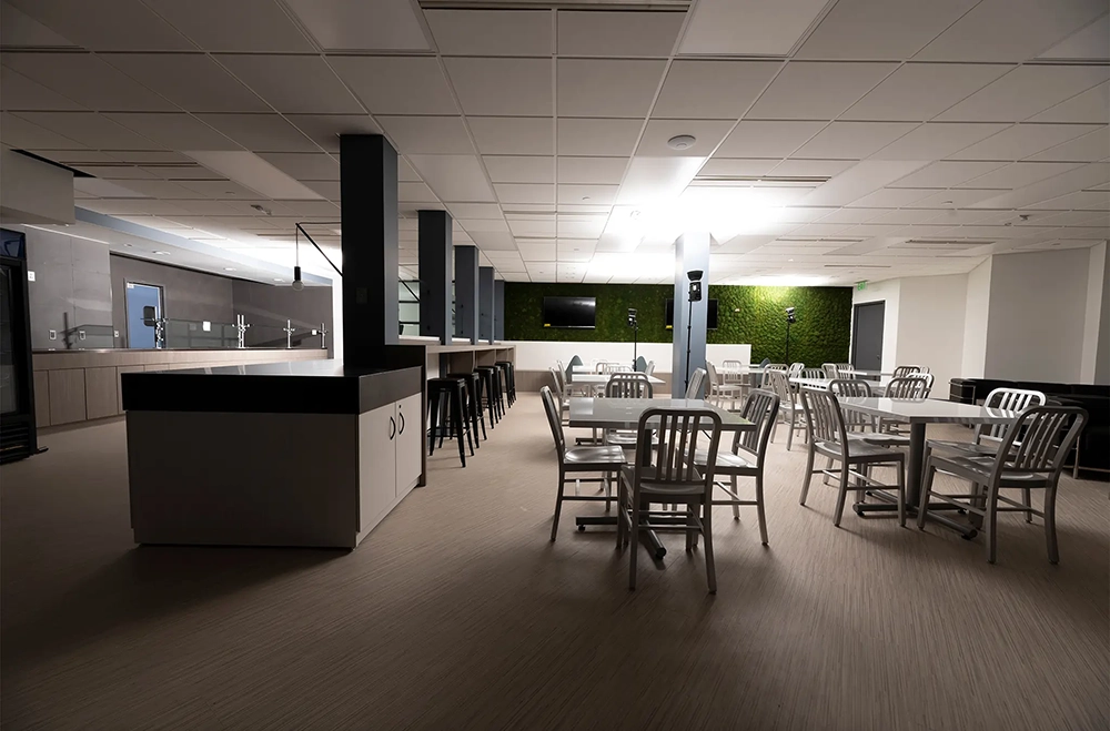 Outsourcing real estate photography editing for dining areas.